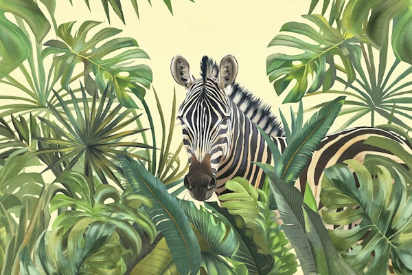 Tropical Jungle Zebra Adventure