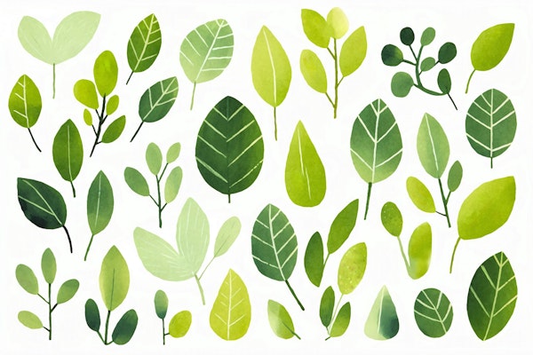 Whimsical Fresh Green Foliage
