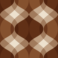 70s Ogee Chocolate papiers peint
