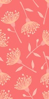 EUCALYPTUS TOSSED Floral Peach Fuzz Bright SM tapete