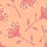 EUCALYPTUS TOSSED Floral Peach Fuzz Large ταπετσαρία