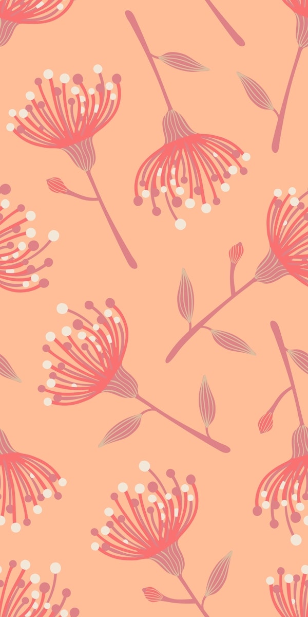 EUCALYPTUS TOSSED Floral Peach Fuzz Small