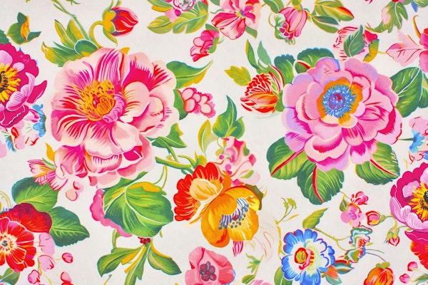 Neokitsch Bold Pastel Retro Flowers