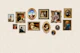 Dog Portraits Statement Wall in cream beige