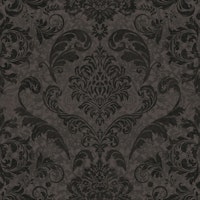 Dark Vintage Damask Pattern Moody Brown tapety