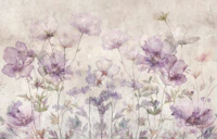 Whimsical Purple Floral Elegance behang