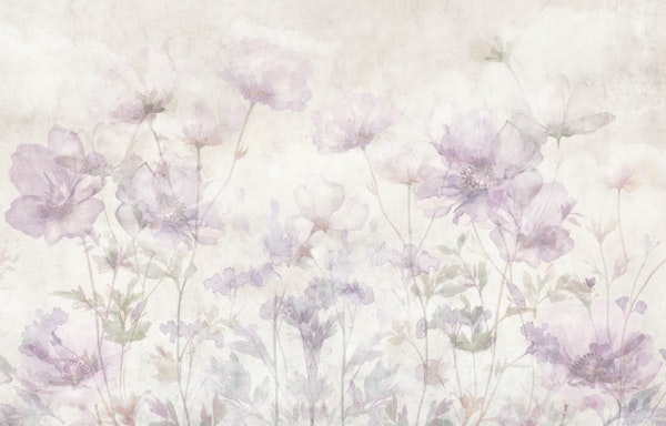 Whimsical Soft Purple Floral Elegance