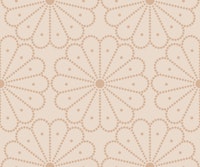 Dotted Flowers - Cream 2 - Large papiers peint