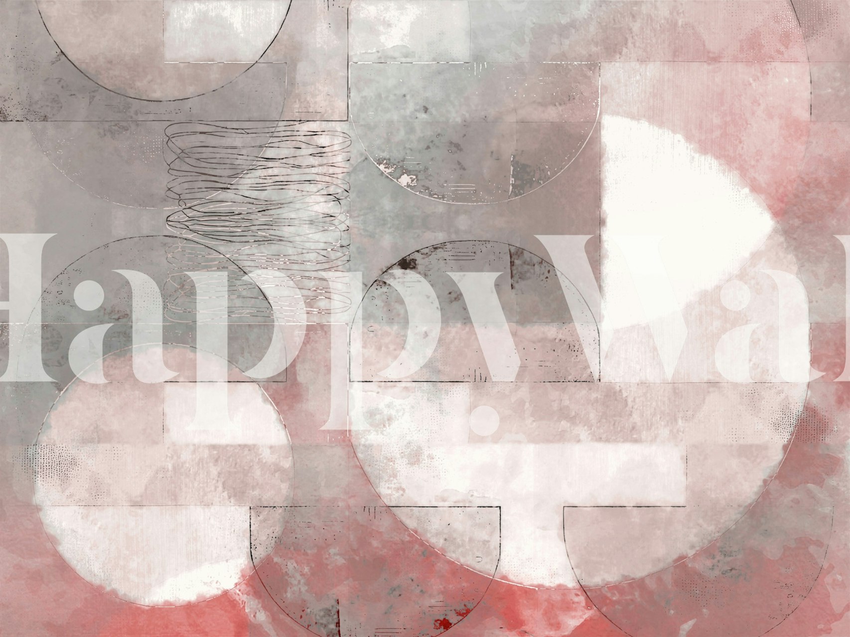 Rustic Geometric Harmony wallpaper in a room