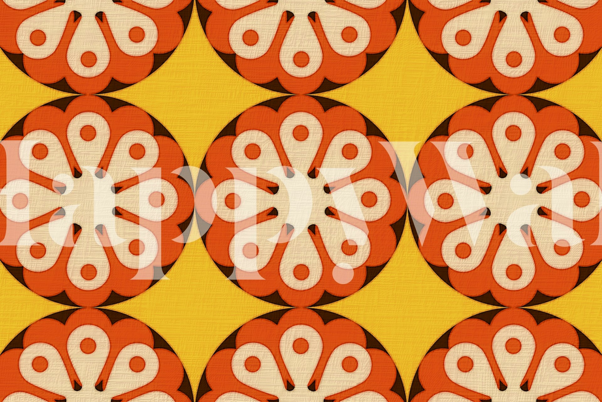 Tapeta Sunset Florals Deco v místnosti