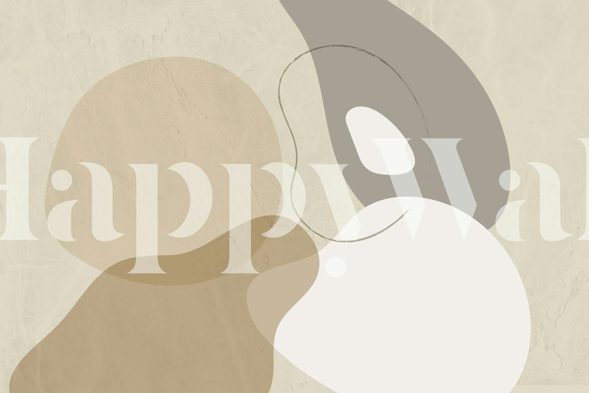 Creamy abstract neutral shapes in beige, white, and gray wallpaper
