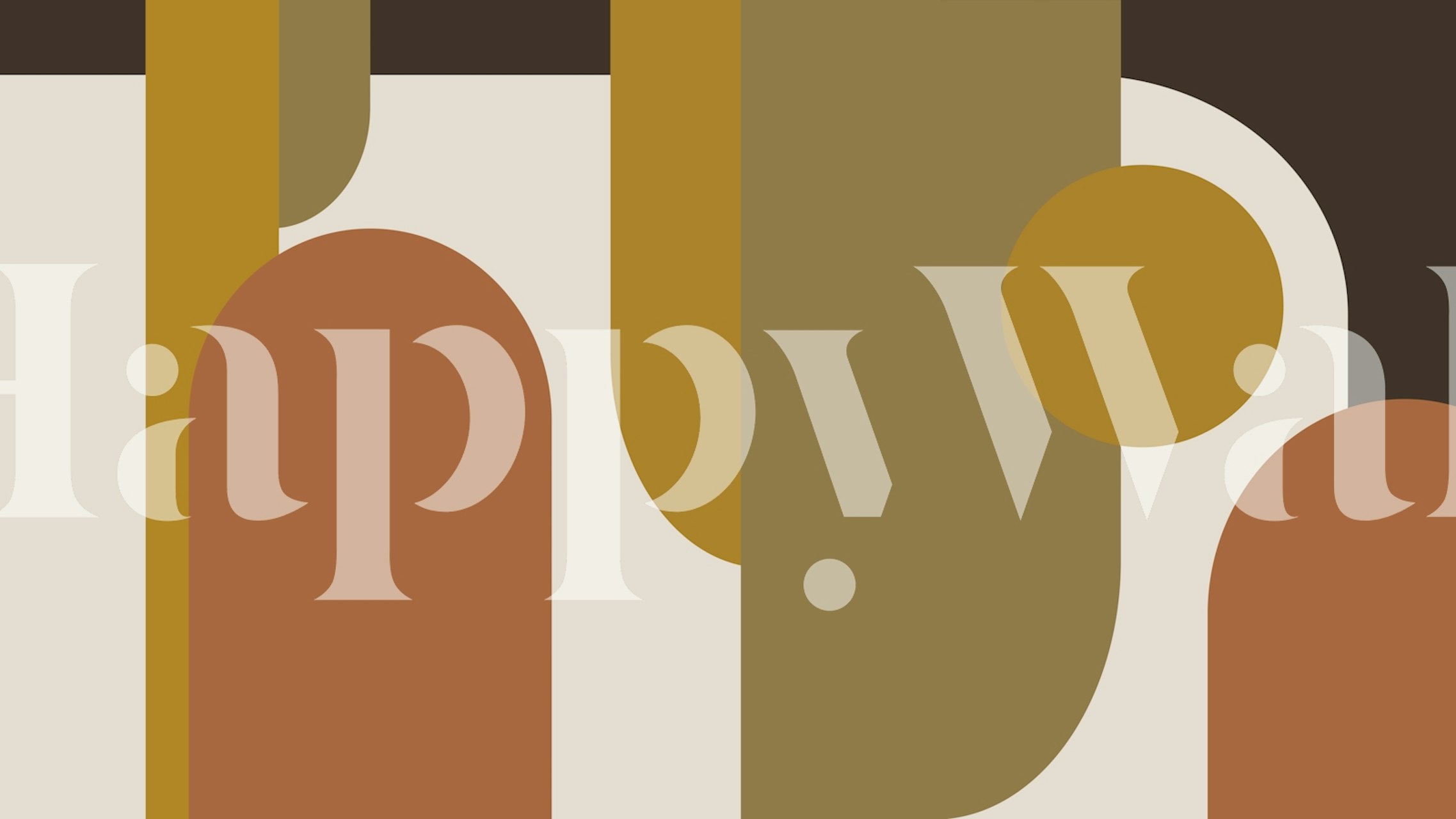 Autumn Hues Abstraction wallpaper in een kamer