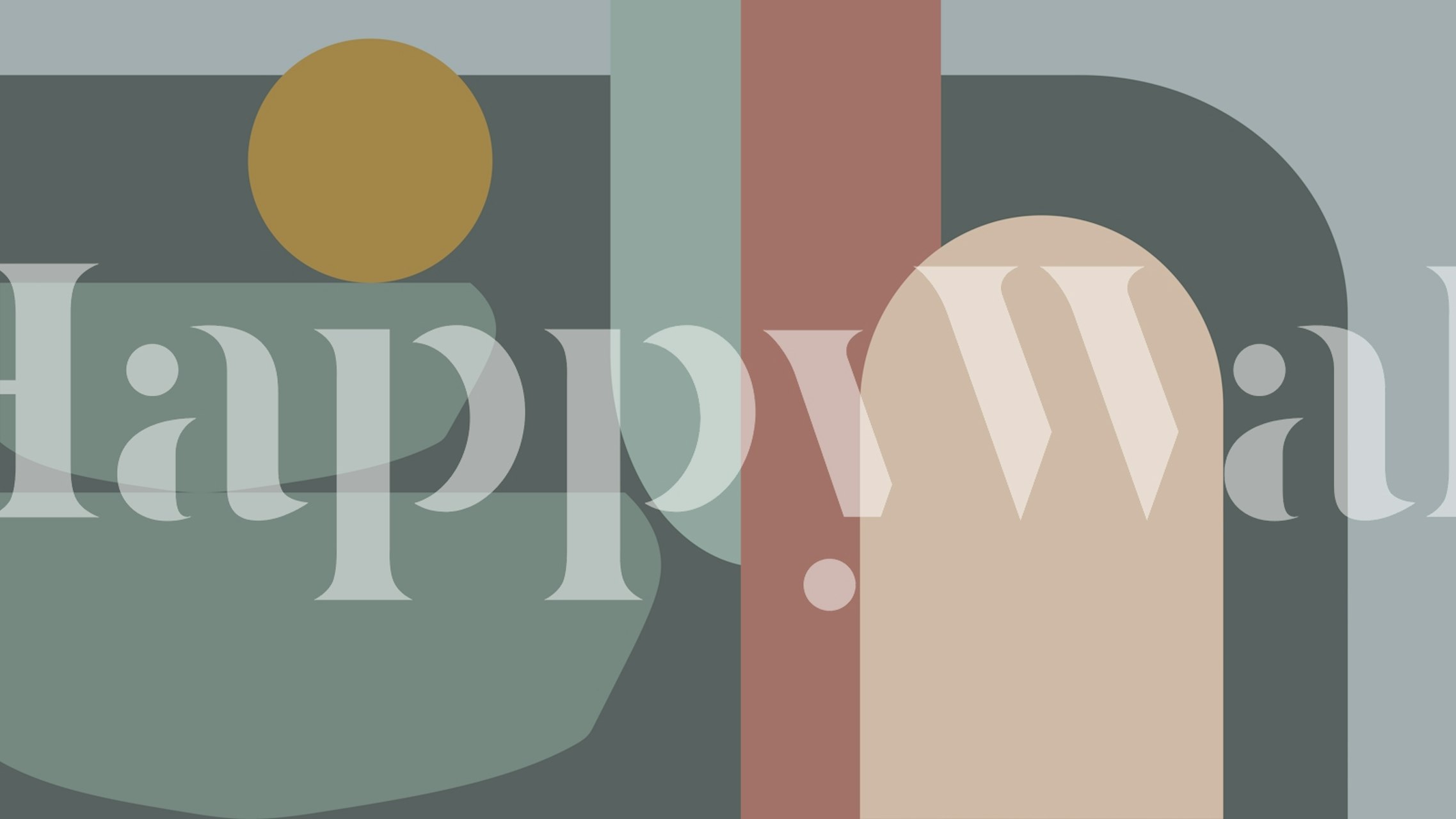 Modern abstract shapes wallpaper in a room