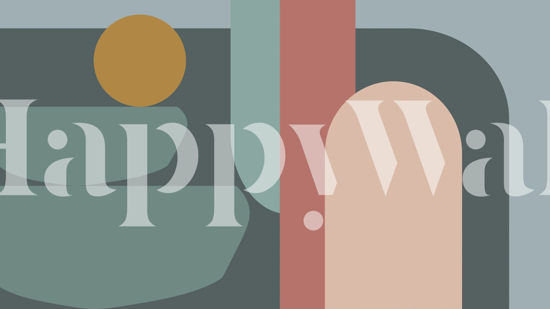 Modern abstract shapes wallpaper in a room