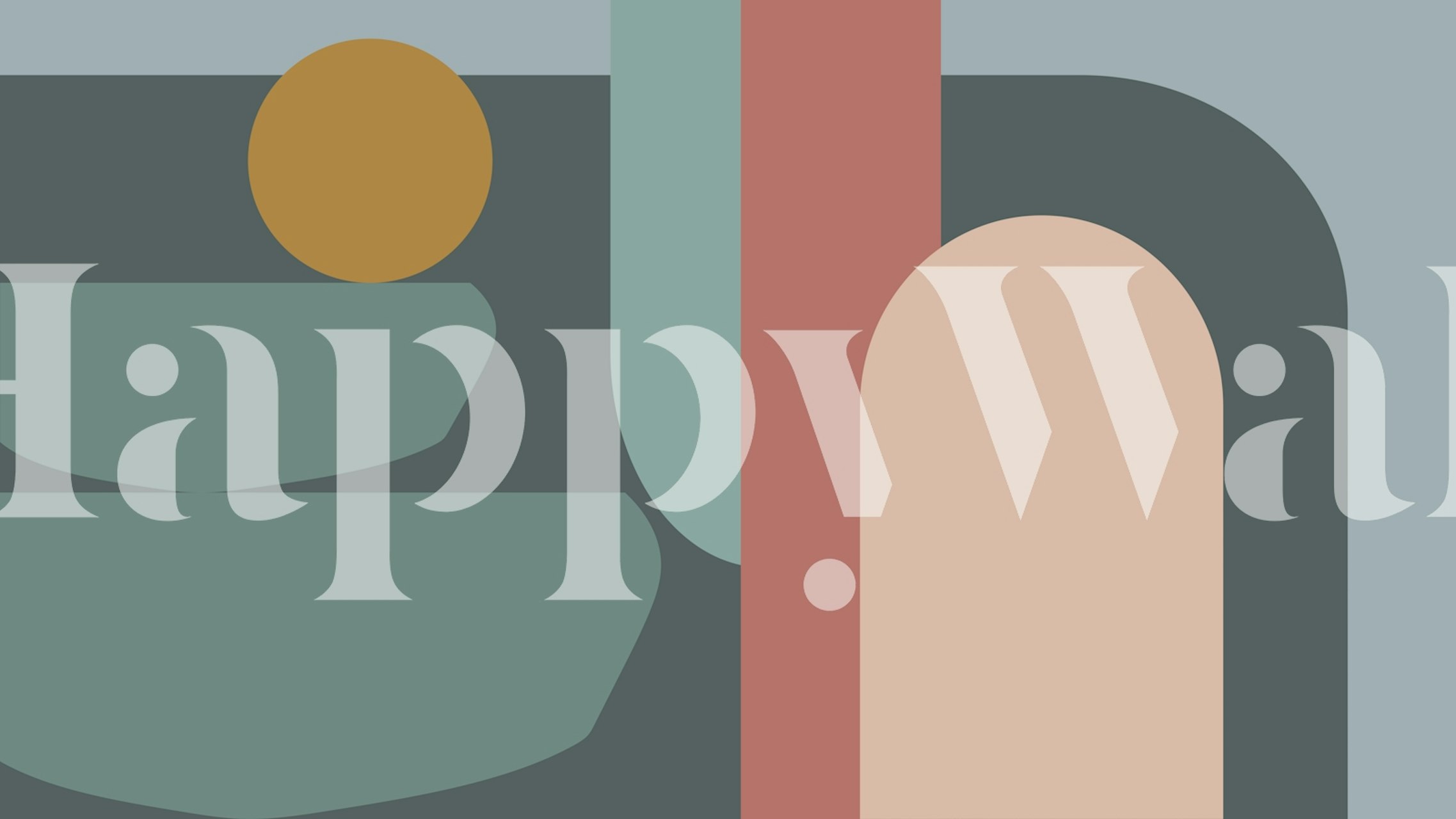 Modern abstract shapes wallpaper in a room