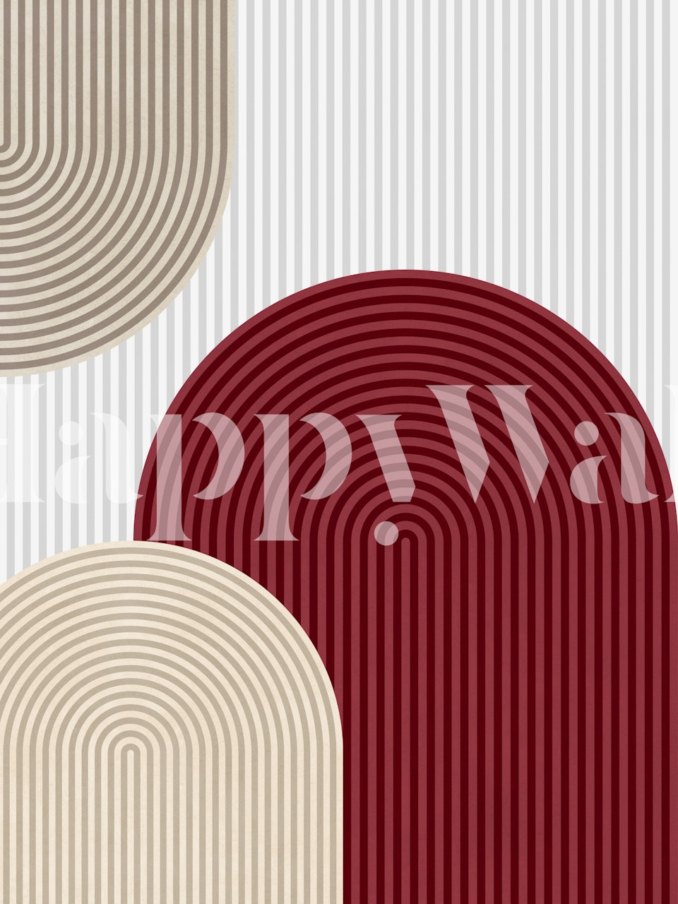 Papel de parede Circular Chic Decor em um quarto