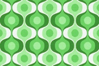 Fluffy 70s Green Retro Geo wallpaper