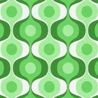 Fluffy 70s Green Retro Geo behang