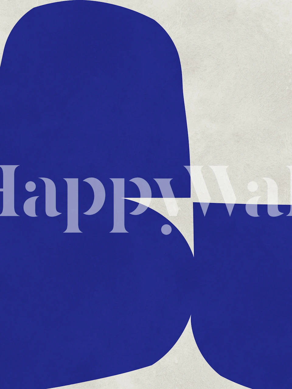 Cobalt blue abstract geometric shapes on light background wallpaper