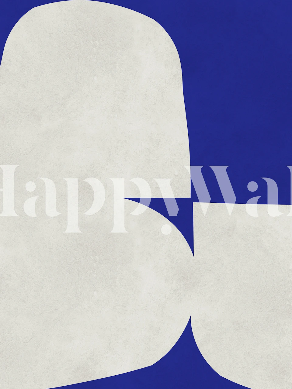 Modern geometric wallpaper in a living room