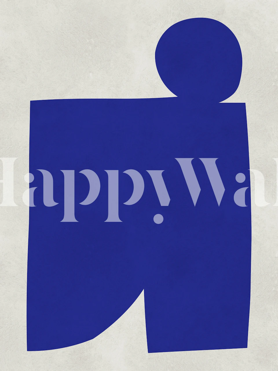 Cobalt blue abstract wallpaper design in a room