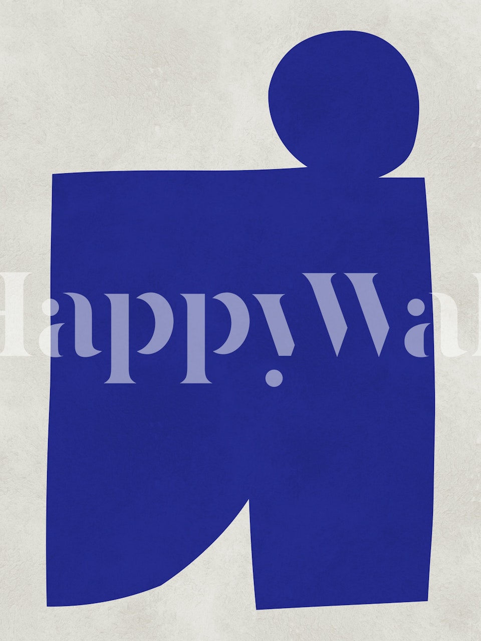 Cobalt blue abstract wallpaper design in a room