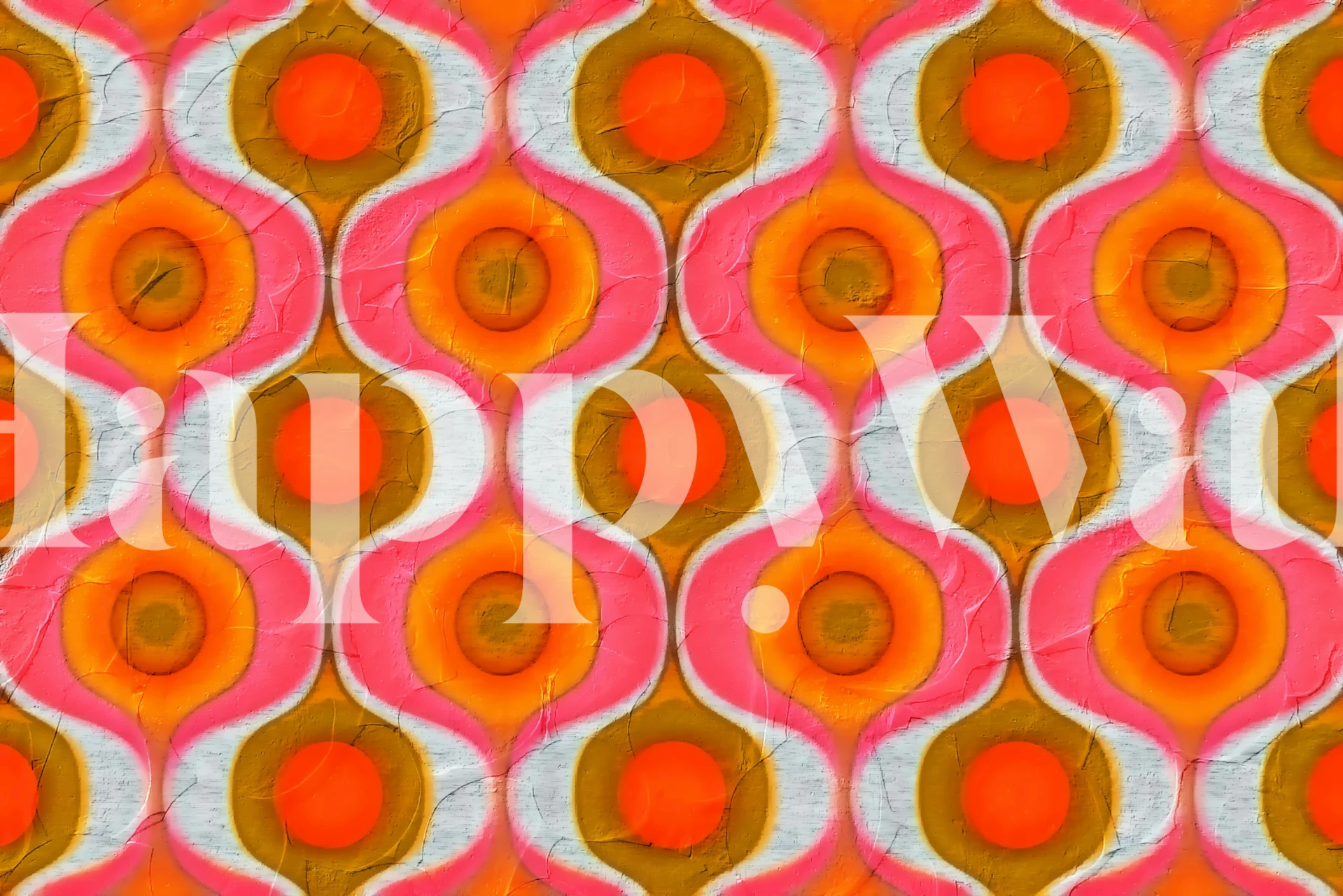 Papel de parede Graffiti Ornaments Fashion em um quarto