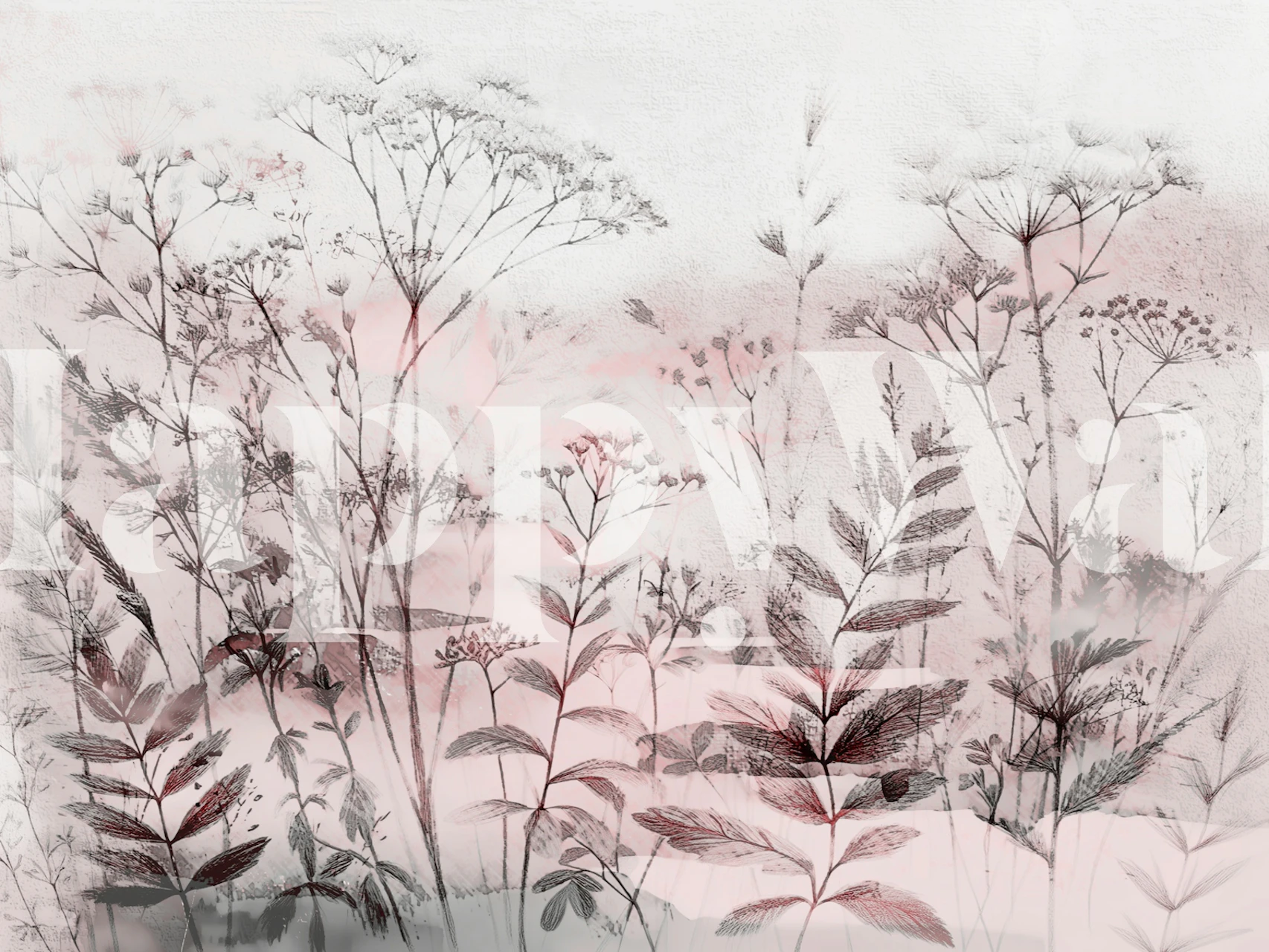 Carta da parati Whispering Flora Essence in una stanza