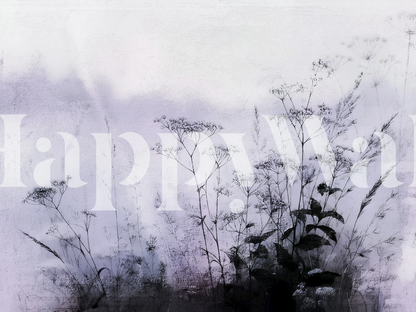 Twilight Garden Haze Tapete in einem Raum