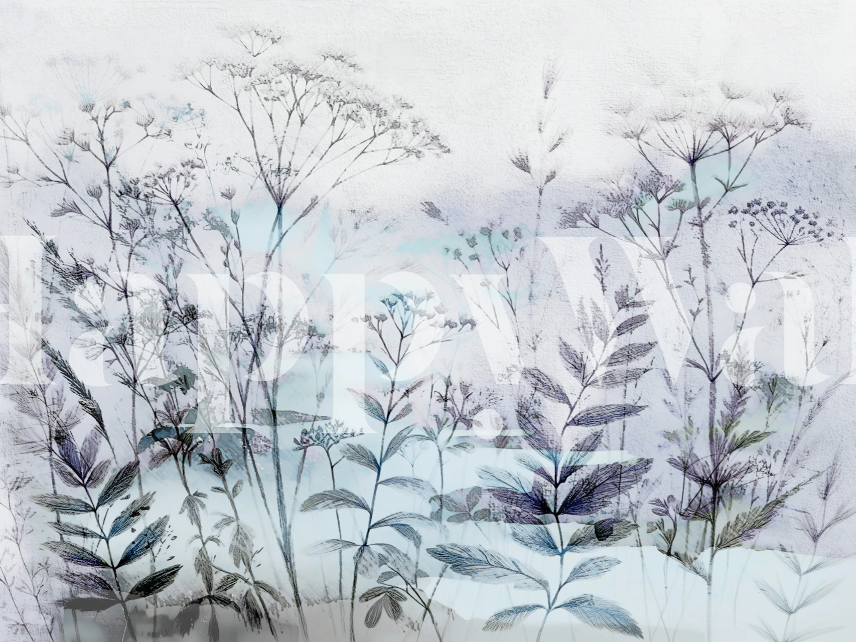 Whispering Herbs Art tapet i ett rum