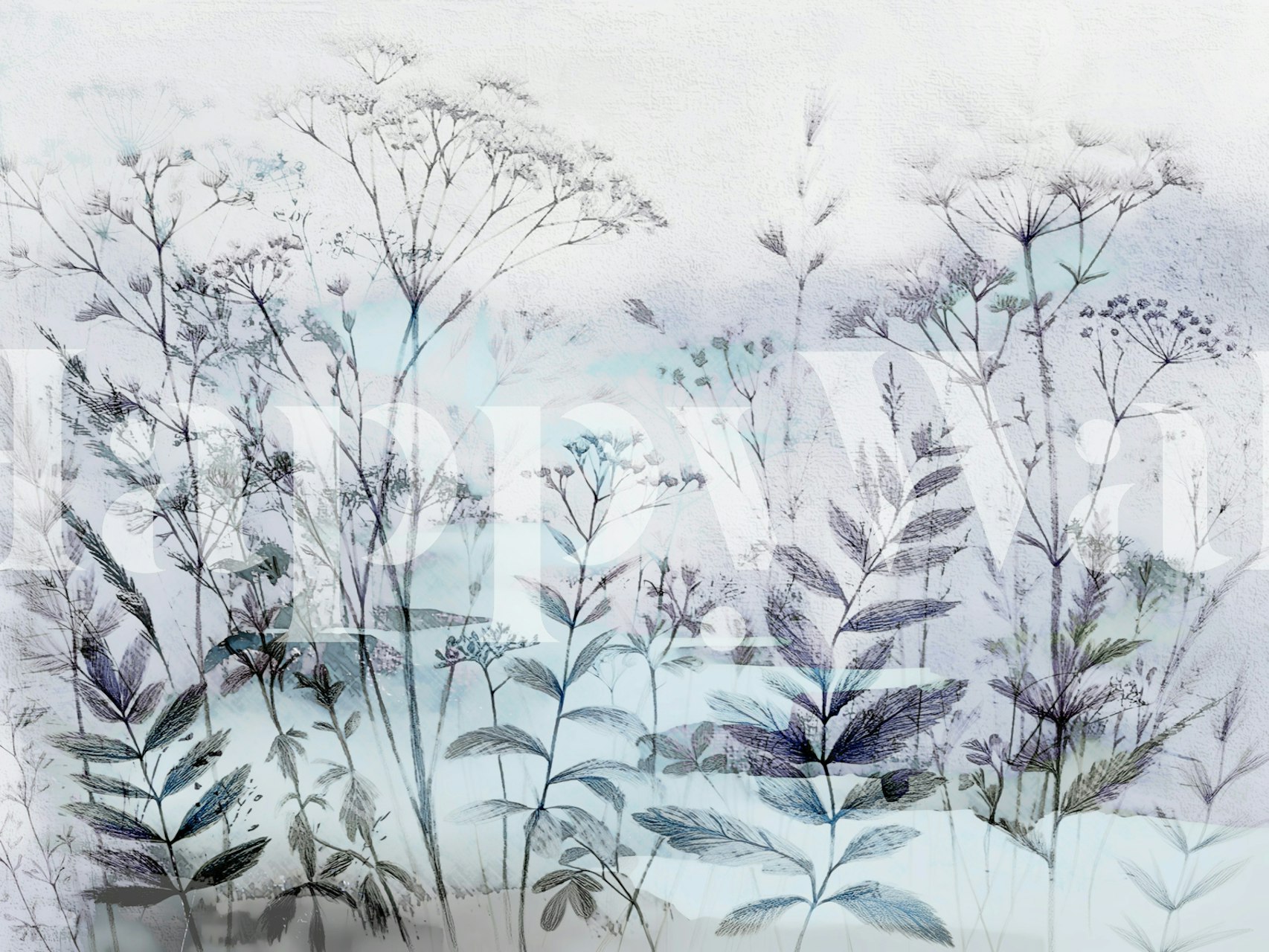 Botanical floral design with soft pastels wallpaper