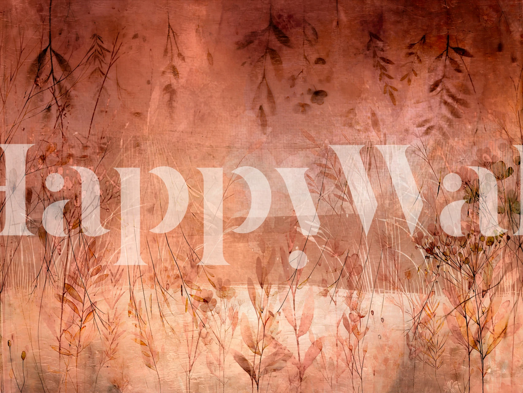 Autumn Whisper Botanicals tapetti huoneessa