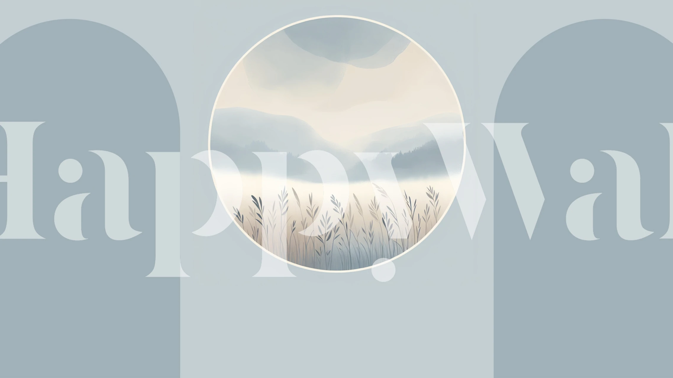 Serene Nature Vista behang in een kamer