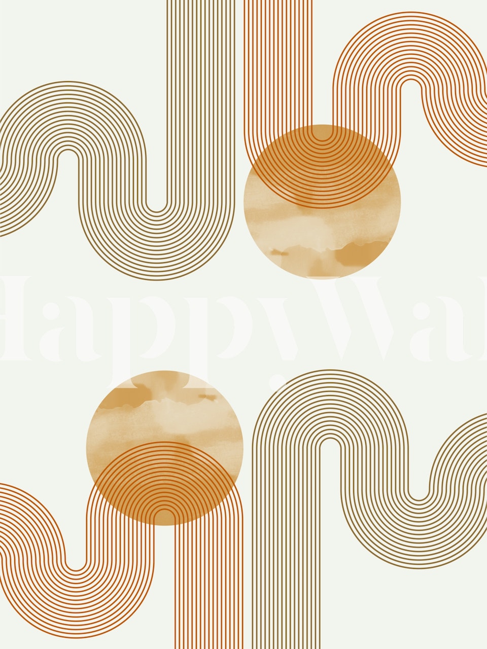 Abstract Waves Harmony tapet i ett rum