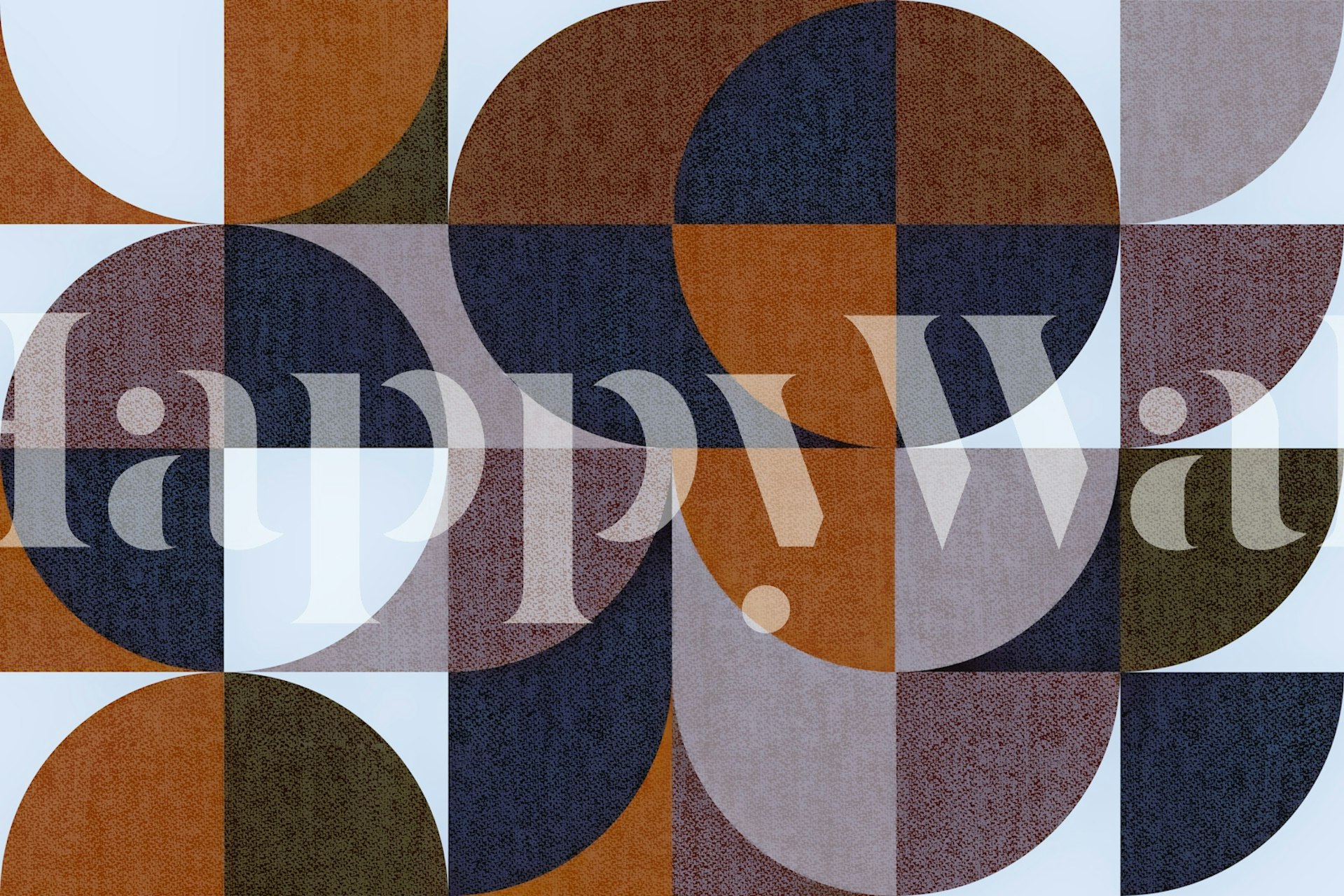 Tapeta Geometric Retro Harmony u sobi