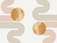 Abstract Retro Curves wallpaper