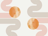 Abstract Retro Curves tapet