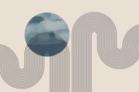 Modern Abstract Curves tapete