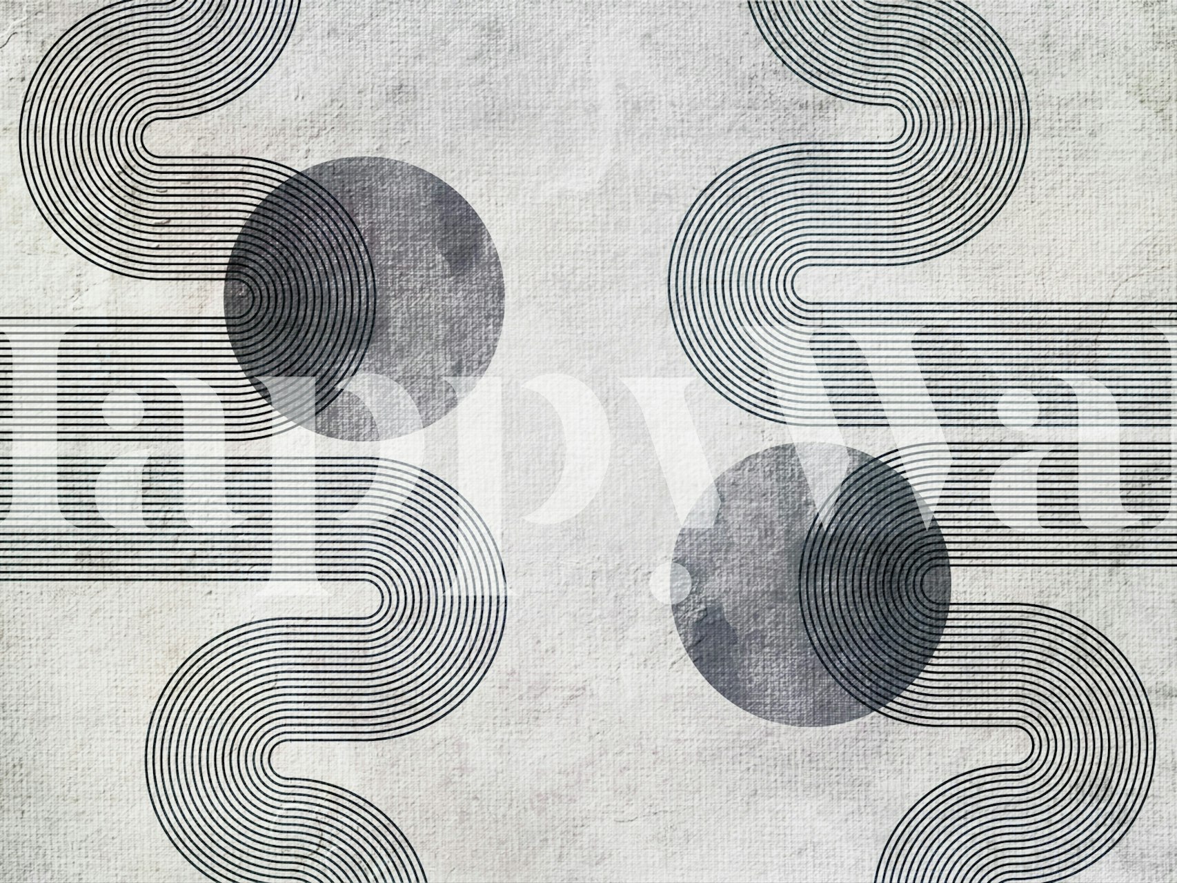 Modern geometric vibes wallpaper in a room