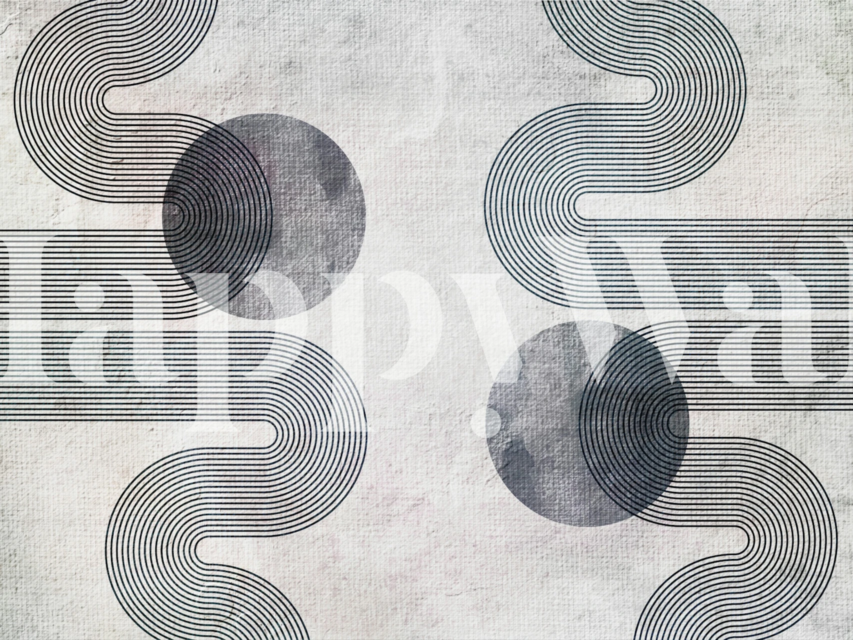 Papel de parede Modern Geometric Vibes em um quarto