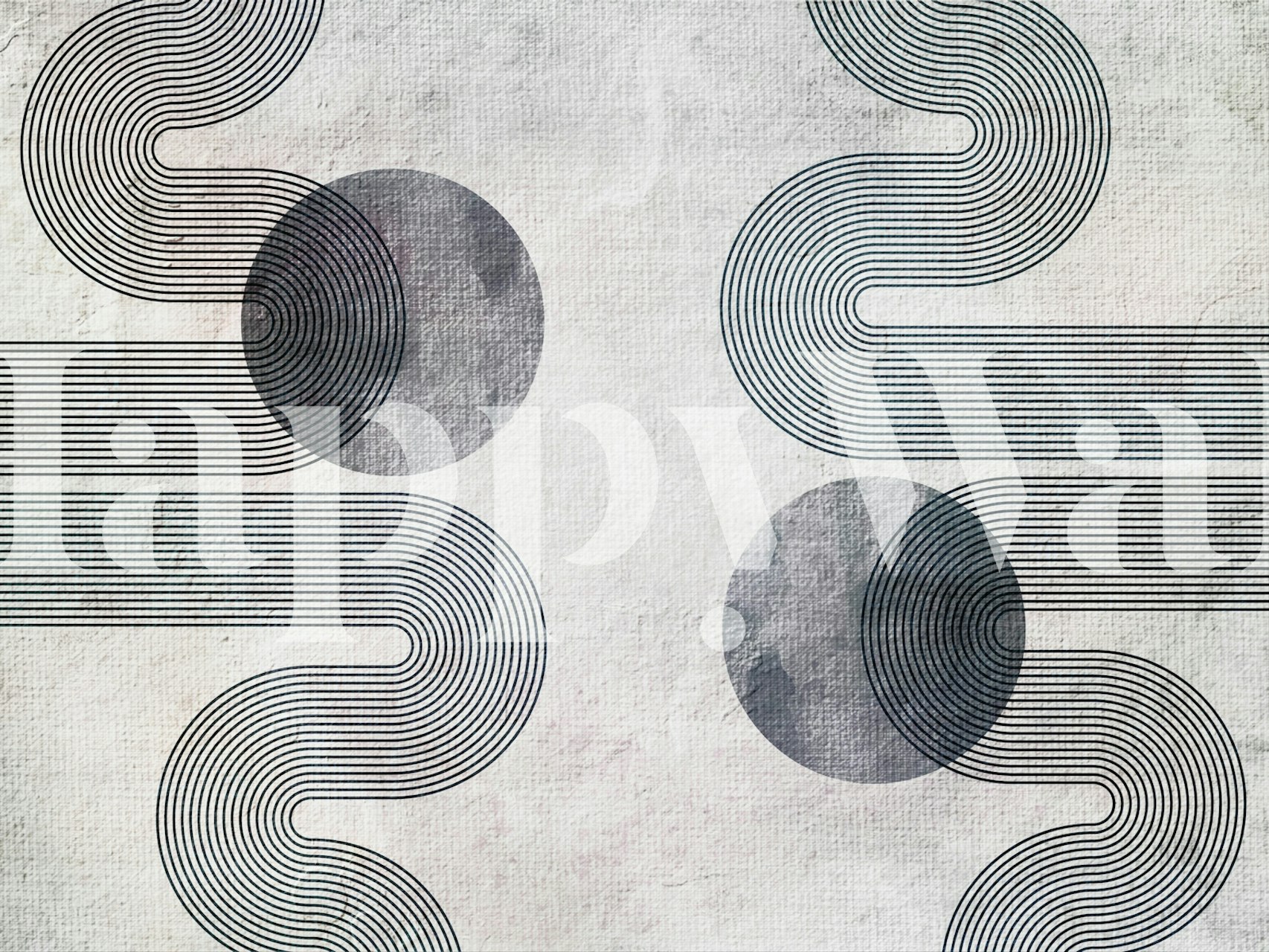 Modern geometric vibes wallpaper in a room