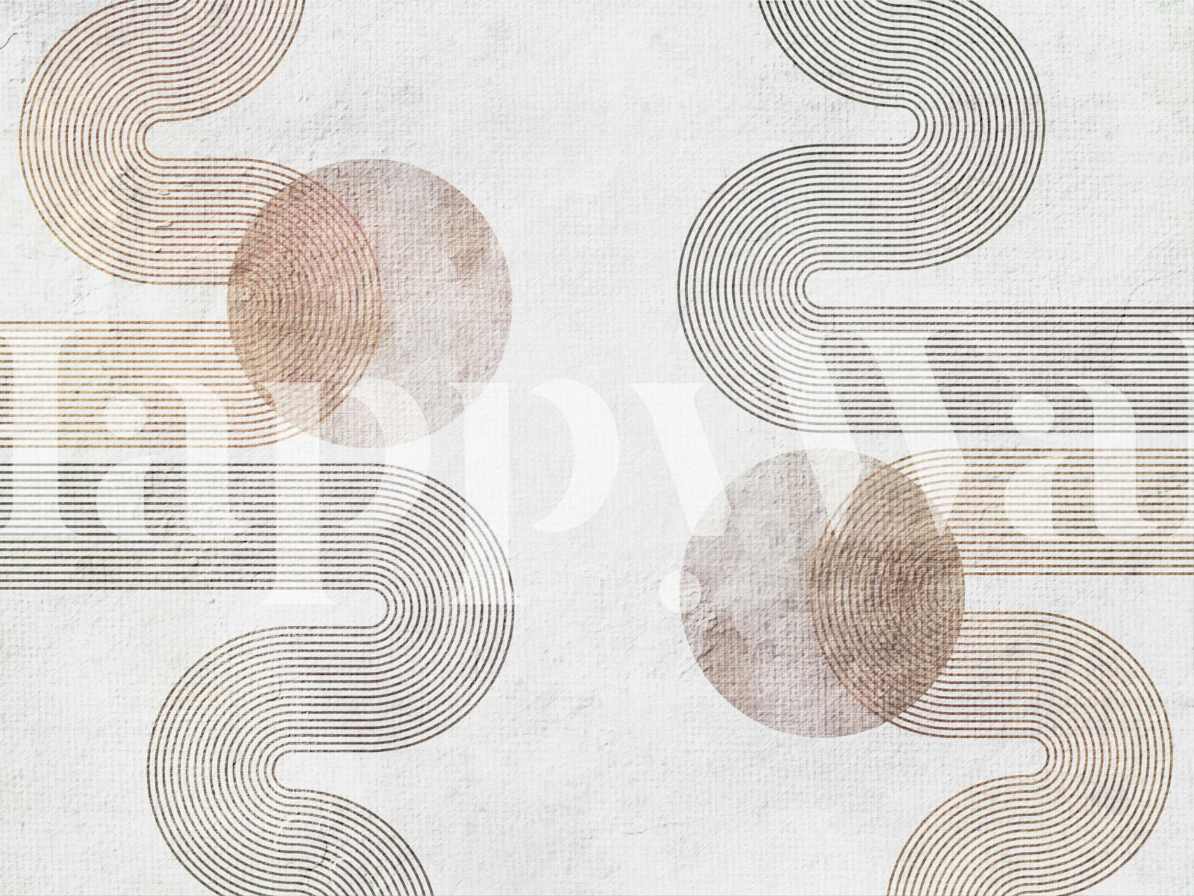 Soothing lines art decor wallpaper in a room