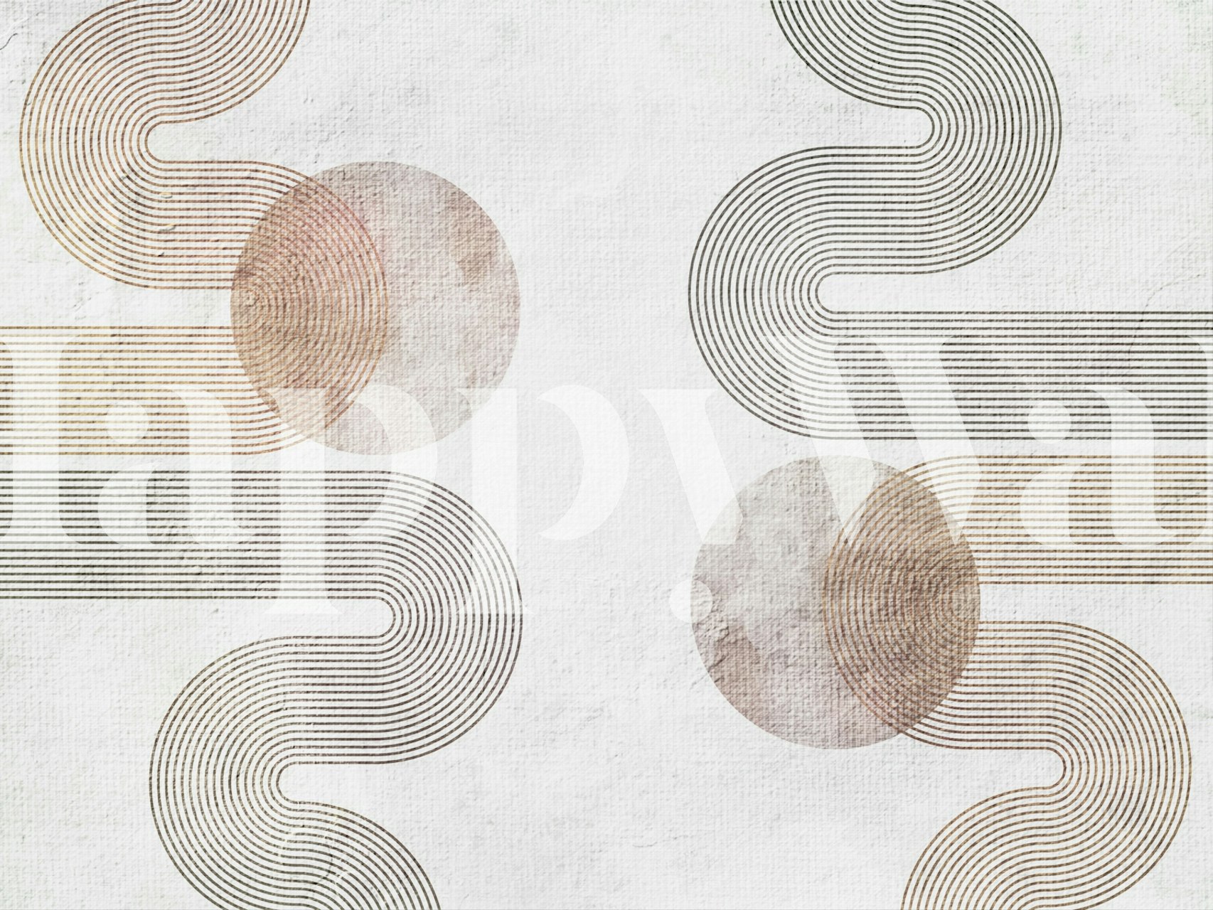 Soothing lines art decor wallpaper in a room