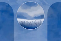 Misty Blue Hills View tapete