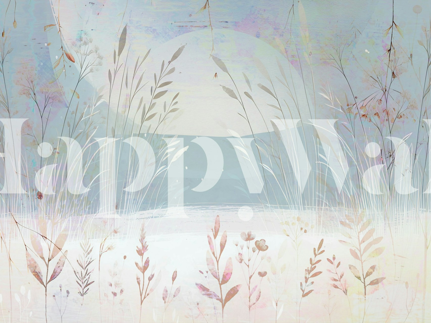 Tapeta Pastel Nature Dream w ustawieniu pokoju