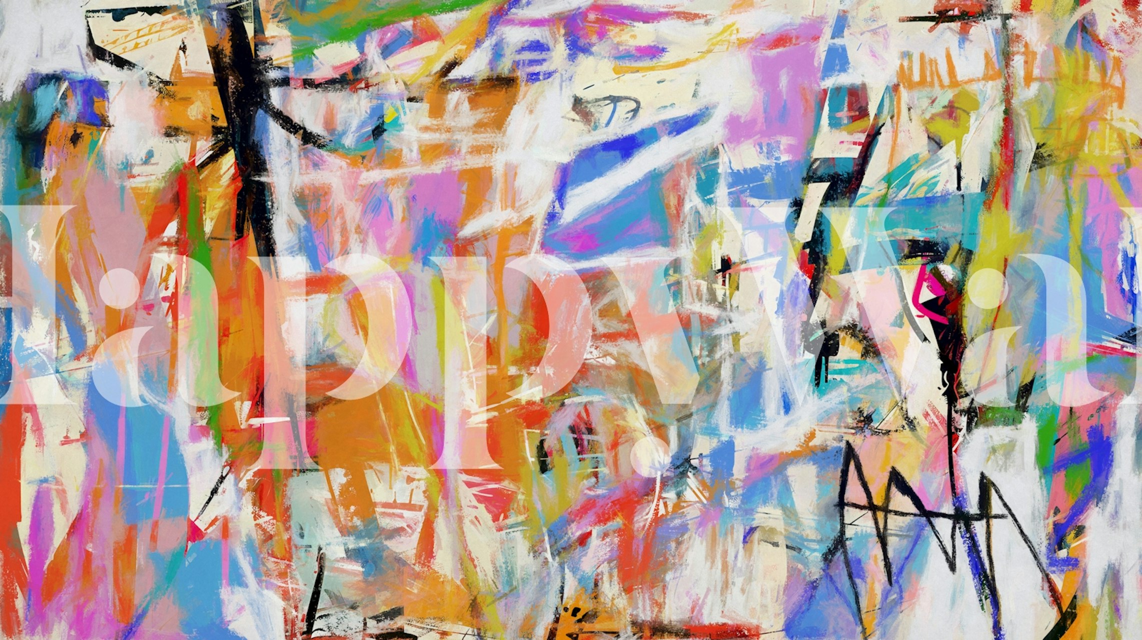 Vivid Brush Strokes tapeta w pokoju