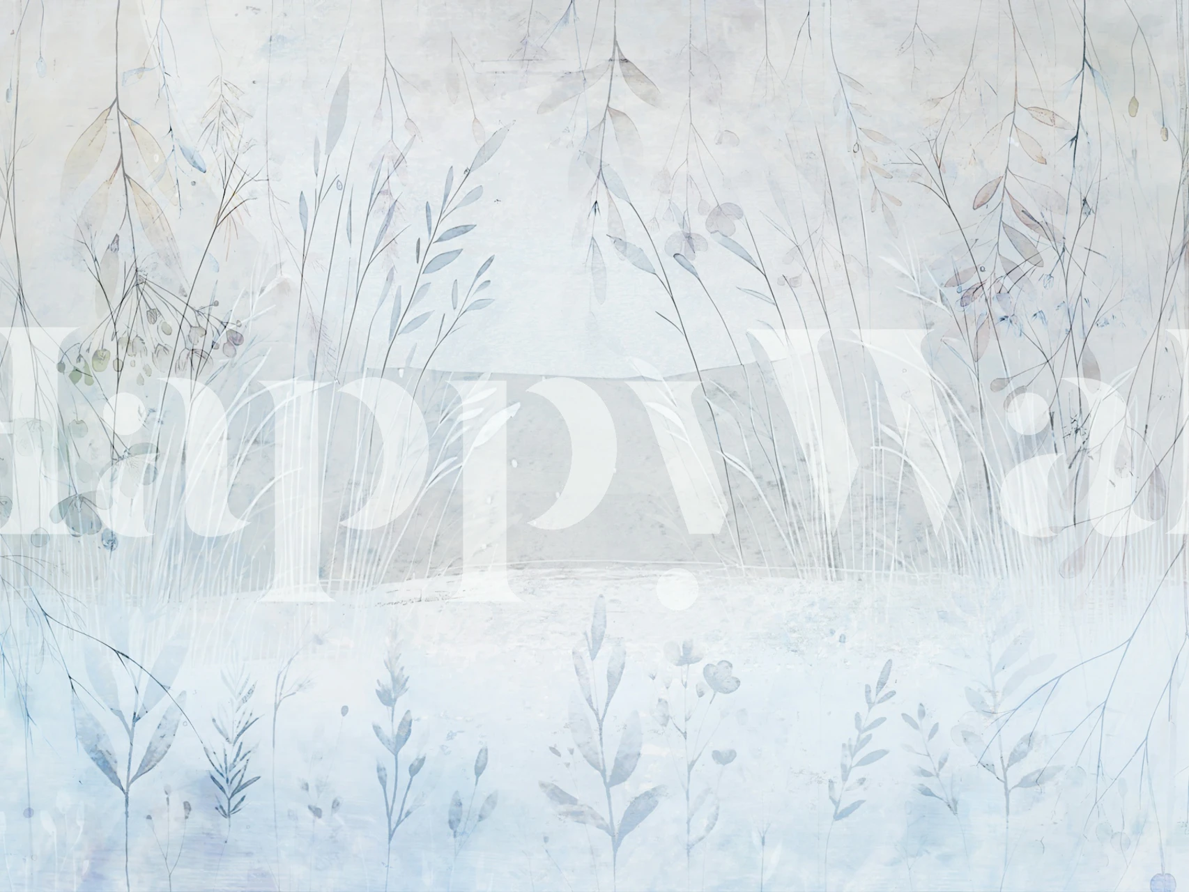 Winter Botanic Bliss wallpaper in a room