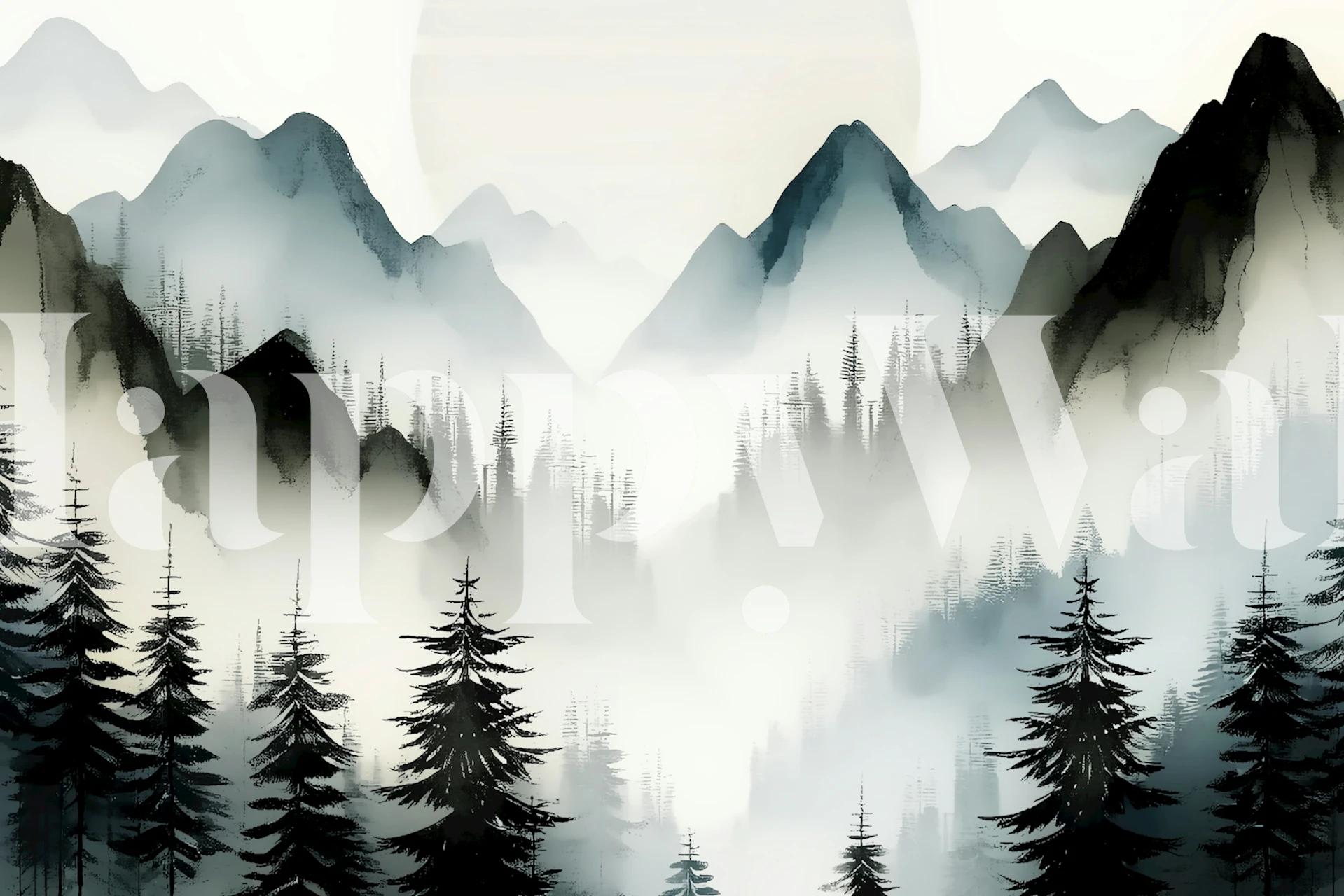 tapeta Misty Mountain Escape u sobi