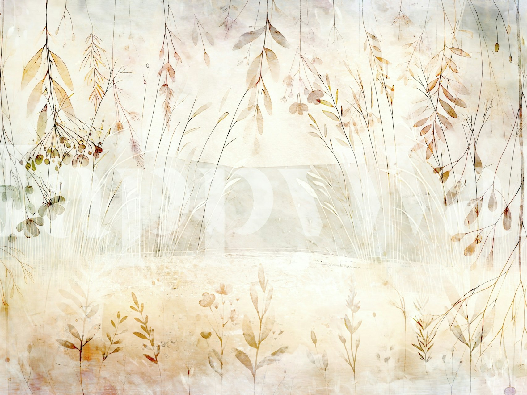 Delicate floral motifs in soft pastel colors wallpaper