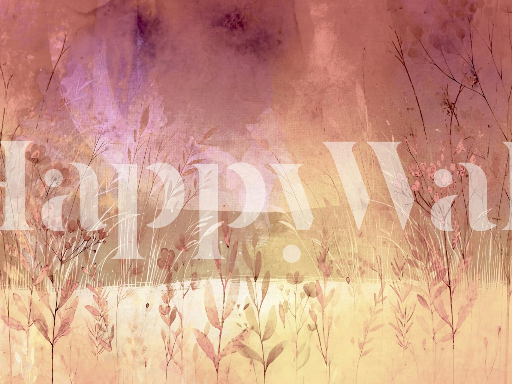 Ταπετσαρία Wildflower Sunset Dream σε ένα δωμάτιο